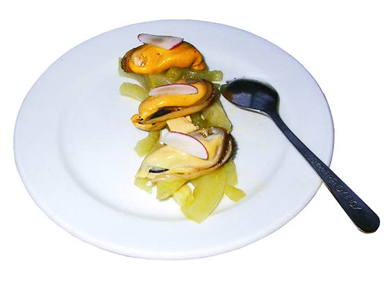 Venkelsalade met mossel en vadouvan